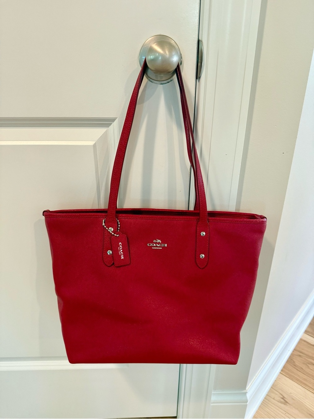 Coach Crossgrain Leather City Zip Tote